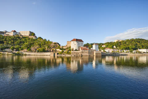 Gemeinde Passau Landkreis Passau Donau Veste Oberhaus Prinzregent-Luitpold-Brücke (Dirschl Johann) Deutschland PA